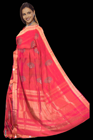 Pure handloom khicha silk with ethnic motifs tradational indian womens wear