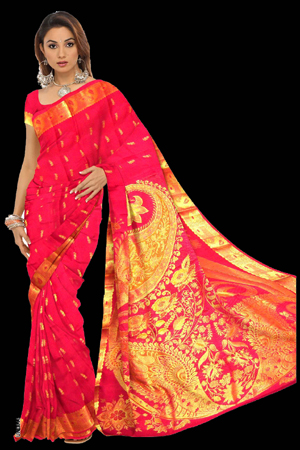 Rich zari pallu handloom silk saree with self weaving and zari border